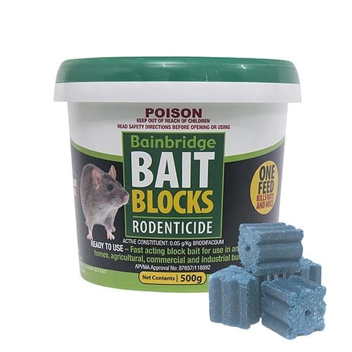 Rat & Mice Bait Blocks (Brodifacoum 0.05g/kg) - Rodent Control